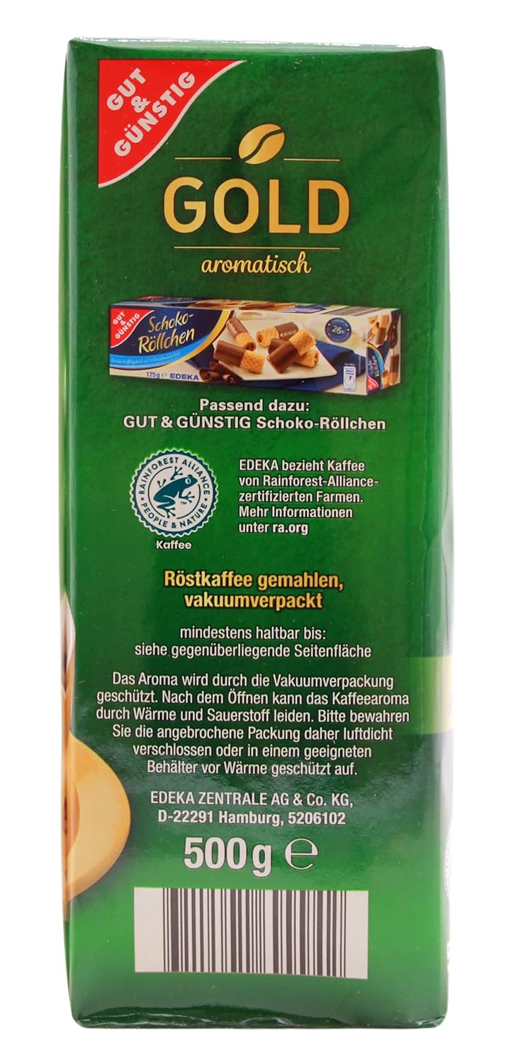 Gut & Günstig Kaffee Gold aromatisch, 6er Pack (6 x 500g)