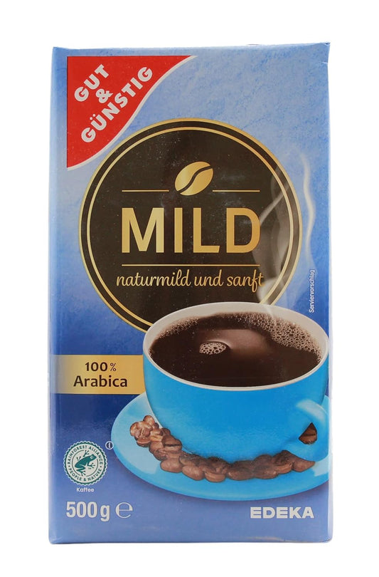 Gut & Günstig Mild naturmild und sanft Kaffee, 6er Pack (6 x 500g)