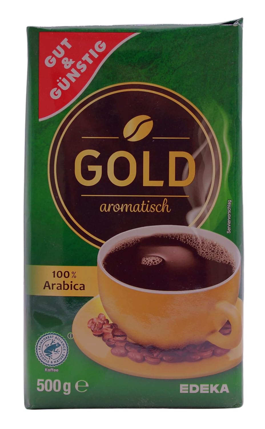Gut & Günstig Kaffee Gold aromatisch, 6er Pack (6 x 500g)