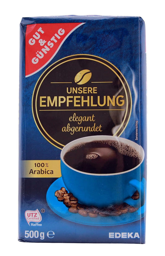 Gut & Günstig Kaffee Unsere Empfehlung elegant abgerundet, 6er Pack (6 x 500g)